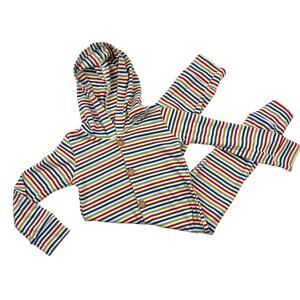 Lulu + Roo Striped Hooded Romper